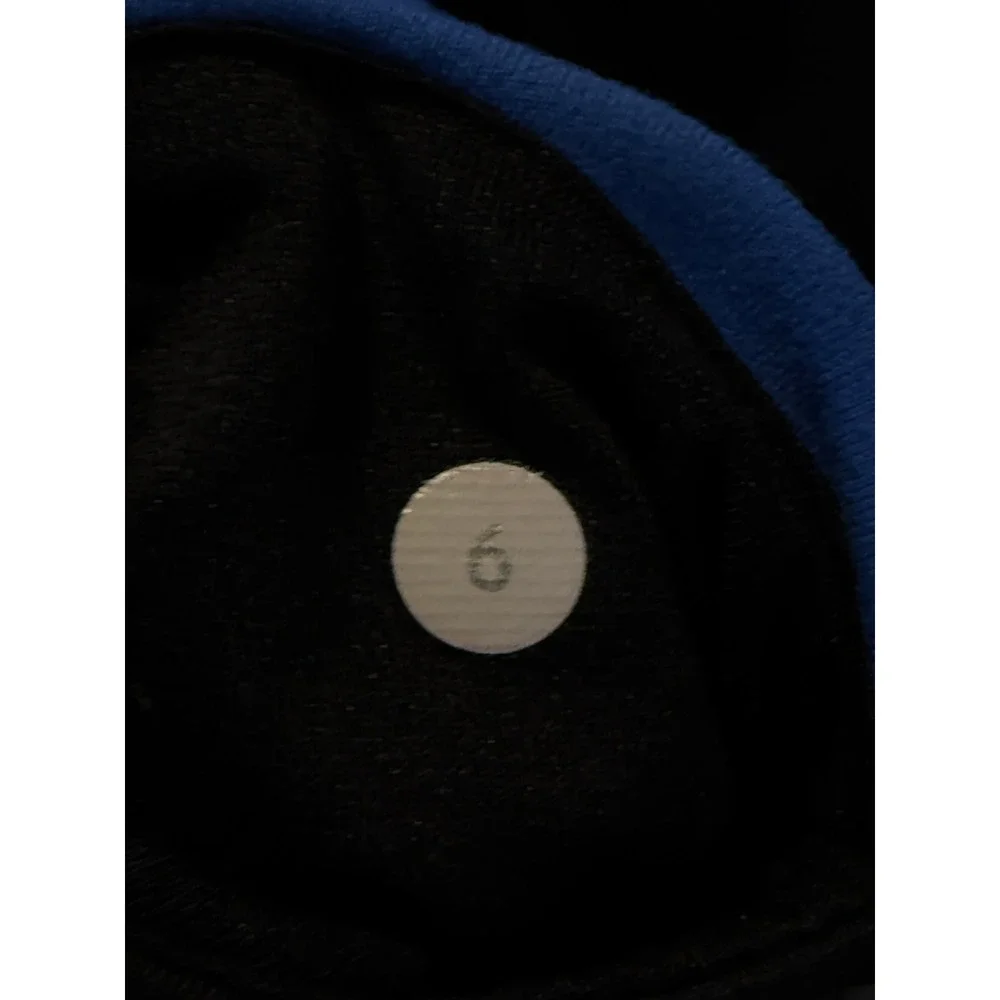 Lululemon Wunder Under Crop Reversible Leggings Black Electric Blue Size 6 - Picture 5 of 16